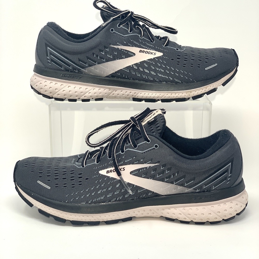 Brooks Ghost 13 Womens Size 11.5 Narrow 2A Running Shoe Black Pearl & Pink